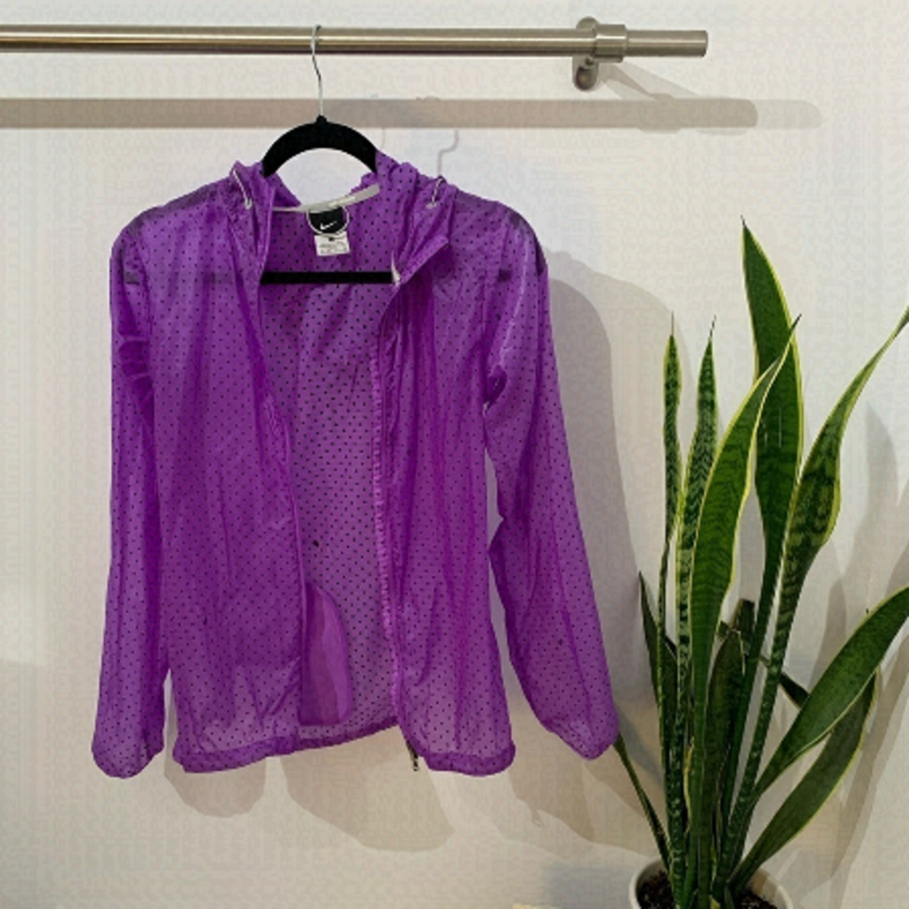 Nike Running Cyclone Vapor Windbreaker XS Jacket purple Polka Dot